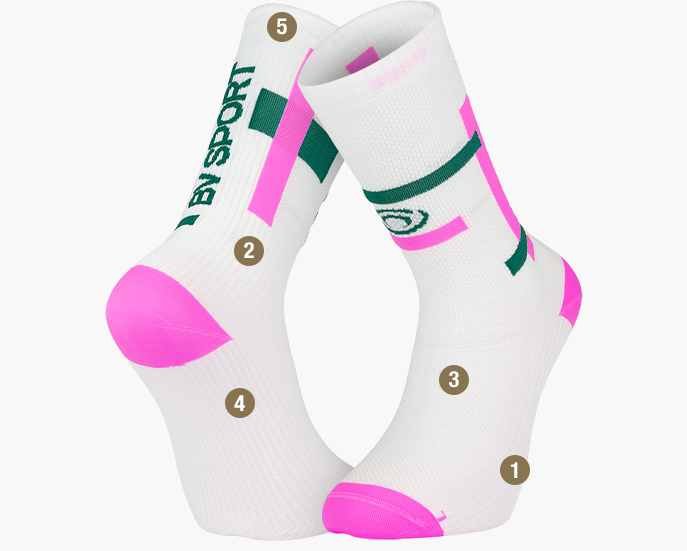Light RUN high Miami socks pink/green